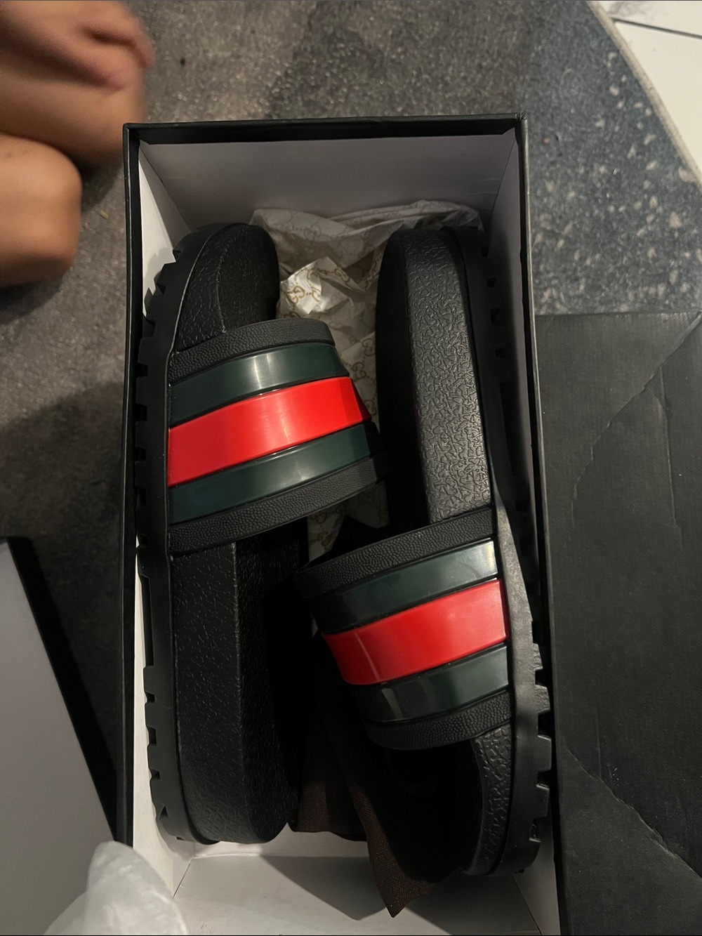 Gucci Men's slide sandal with Web